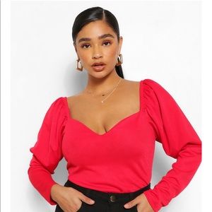 Brand new puff sleeved sweetheart neck top❤️❤️